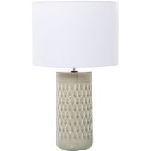 Creme keramik-tischlampe, 1XE27, MAX.40W °25X42CM, sockel: °10,5X24CMfür alle Stile, um dem Zuhause eine Note zu verleihen