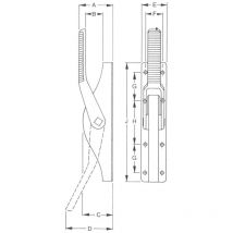 Fuhr - Crémone à carré 10mm à cylindre 2 clés VTT902Z10V