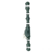 Crémone en applique en fonte pour menuiserie bois type RY 59 bouton à clé finition époxy noir - JARDINIER MASSARD