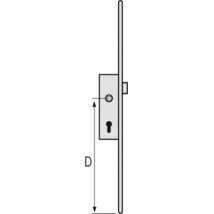 Crémone verrou jet à larder cote d 600 mm longueur 1600 mm pour châssis 1 vantail avec fouillot à 15 mm cote d fixe Ferco