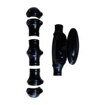 Cremonese decorativa map nero opaco con pomolo - con accessorio - 38454