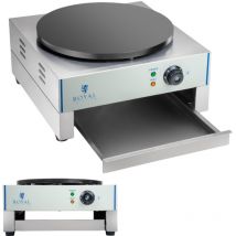 Royal Catering - Crêpière Électrique Professionnelle Diamètre 40 Cm 3000W 230V Fonte Inox Émail