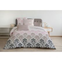 Parure de couette 100% coton 57 fils Rose 220x240 cm - crevecoeur