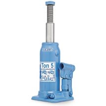 Cric bouteille OMCN – O126 – 5 tonnes – Acier spécial à haute résistance – Charge maximale, Capacité de levage, Hauteur levée, Matières