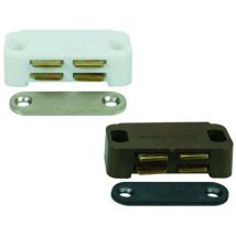 Cricchetti magnetici piccoli - mm.45x21x13h. attrazione kg.3,5 bianco ucn10