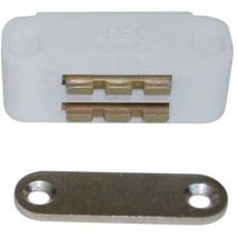 Cricchetto magnetico sportelli UC14 Varec mm 45 h.mm 20 kg 7 + incontro bianco