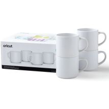 Set Di Tazze Impilabili Cricut Bianco 300 Ml 4 Pezzi