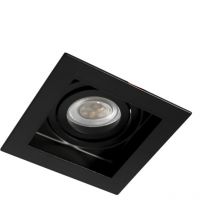 Akrah anello da incasso quadrato nero 10x10cm