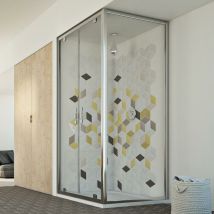 Idralite - Duschkabine Eckig Klarglas H 198 Mod. Cristal Duo 2 Türen 90x100 Öff. 100 Cm