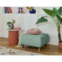 Cristal - modulierbarer hocker - 65 cm - aus strukturiertem samt - blau