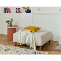 Bestmobilier - Cristal - pouf modulable - 95 cm - en velours texturé - beige