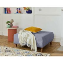 Bestmobilier - Cristal - pouf modulable - 95 cm - en velours texturé - bleu grisé