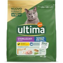 Crocchette per gatto senior 10+ anni 440 gr gusto pollo per gatti sterilizzati - Ultima