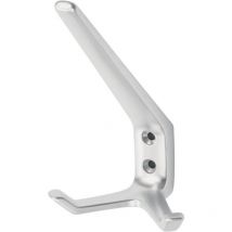 Hermeta - Crochet 0032 zweifach A.89mm Alu anodisé argent H.127mm