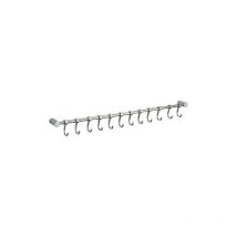 Vicmhuang - Crochet Barre de Cuisine Acier Inox Crochet à torchon 53cm avec 12 Crochets Argent