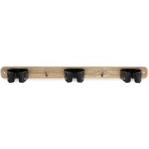 Crochet a balais aspect bois 3 balais + 2 crochets Inofix 3034-4-