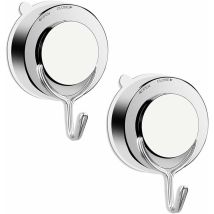 Crochet À Ventouse Sous Vide Pour Salle De Bains Toilettes Cuisine Crochet Serviette Puissant Crochet De Douche Peignoir En Acier Inoxydable (2pack)