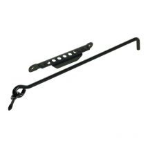 JM - Crochet à crémaillère de volet - Finition : Noir - Longueur : 350