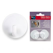Inofix - crochet ADHESIFX2 rond blanc DIAM35X21MM 2080-2-