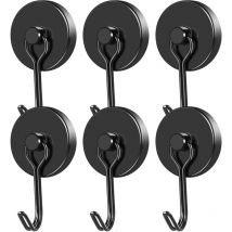 Rnemitery - Crochet Aimanté Puissant Crochet Magnetique Frigo Noir Néodyme Pivotants Aimant Crochet Magnétique Crochets Aimantés Magnétiques pour