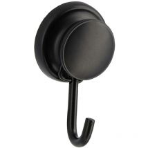 Crochet aluminium sur ventouse - noir Tendance