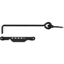 Crochet avec crémaillère 450 mm en acier phorétique noir - TORBEL