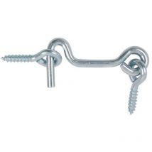 Crochet de contrevent et piton zingué blanc afbat - Dim (mm): Ø6x160