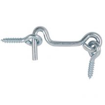 Crochet de contrevent et piton zingué blanc afbat - Dim (mm): Ø6x200