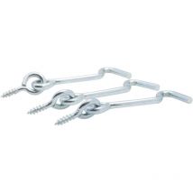 Crochet de contrevent zingué filet bois Viswood 4x60 mm (lot de 3 crochets)