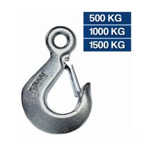 Carcano - Crochet de levage avec arrêt pour l'électricité paranchi 1500 Kg.