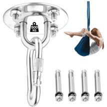 Crochet De Plafond Pour Suspendre Des Hamacs, Du Yoga, Des Chaises Suspendues, Kit D'Entraînement De Suspension En Acier Inoxydable (avec Mousqueton 