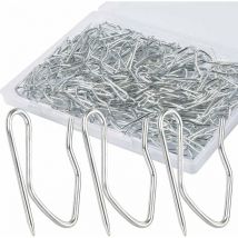 Crochet de rideau, broche de crochet de rideau 58pcs, broche de crochet en acier inoxydable pour rideau, rideau de douche, rideau de porte