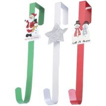 Feiyue - Crochet de suspension pour couronne de porte d'entrée, crochet en métal pour décoration de Noël et de fête - style 4