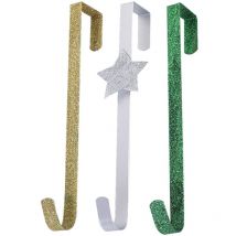 Feiyue - Crochet de suspension pour couronne de porte d'entrée, crochet en métal pour décoration de Noël et de fête - style 5