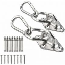 Forehill - Crochet en acier inoxydable crochet pour auvent crochet 8MM kit de suspension pour hamac 20PCS poids brut 0.62kg