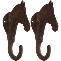 Crochet en fonte Cheval Lot de 2