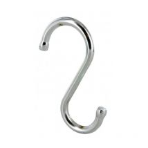 Gancho de credenza, H.70mm, l.4mm, acero cromado, 3 uds.