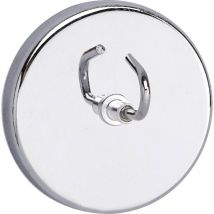 Aimant (ø x h) 52 mm x 31 mm rond, avec crochets argent 1 pc(s) 6155596 - Maul