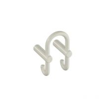 Hewi - Crochet mural double blanc pur, 99 à 165 mm