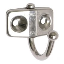 Crochet orientable avec friction - Capacité de charge : 12 Kg - Entraxe : 21 mm - Finition : Poli - Hauteur : 38 mm - Largeur : 35 mm - Matériau :