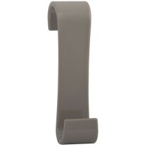 Homexpert - Crochet patère pour paroi de douche, sèche serviettes Taupe msv