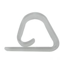 Crochet pince nappe, H.53, I.16, P.39mm, pvc transparent,2 pièces.