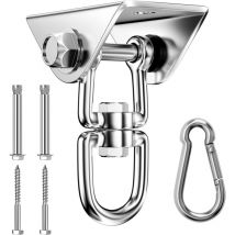 Crochet Plafond Lourds Acier Inoxydable 450 kg capacité 360 ° Rotation, Crochets balancoire Suspension avec Vis Fixation pour Chaise Suspendue,