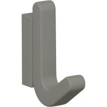 Crochet simple Ser.477 mat,élastique Plastique (tpu) 95 gris roche H.68mm Hewi