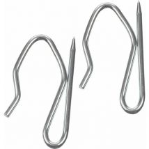 Crochets à Broches pour tentures (Lot de 100 pcs) en Zinc Ultra Résistants - pour Rideaux Lourds et plissés Curseur barre de douche