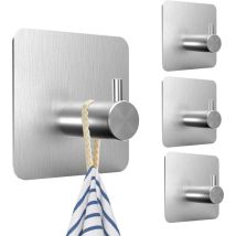Jalleria - Crochets adhésifs 3M, crochets adhésifs muraux pour salle de bain, cintre pour serviettes de cuisine, cintre pour tableau sans perçage,