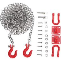 Crochets de Remorquage rc fixés, Accessoire de Modèle de Voiture de Modèle de Chaîne de remorquage en Métal rc pour Chenille d'escalade de Voiture rc