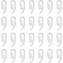 Crochets de Rideaux, 100pcs Crochets en Plastique Blanc, Crochet Rideau Rail, Crochets Agraphes pour Rideaux pour Rideau de Fenêtre, Rideau de Porte