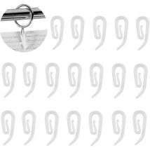 Crochets de rideaux en plastique pour Rails, 100 pièces, 28x12mm, Clips blancs pour rideaux de douche, rideaux, caravanes, accessoires pour la