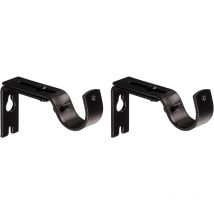 Crochets muraux réglables pour tringle à rideaux, lot de 2, bronze